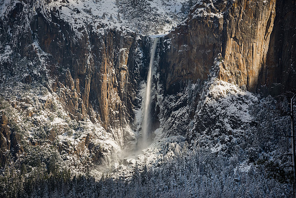 Bridal Veil Falls Winter, Yosemite