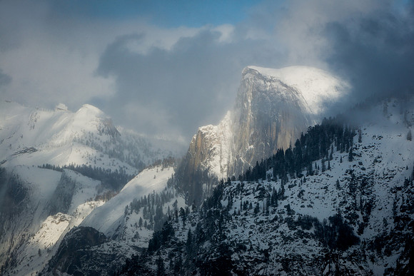 Half Dome with a Clearing Winter Storm at Sunset, Yosemite #2
