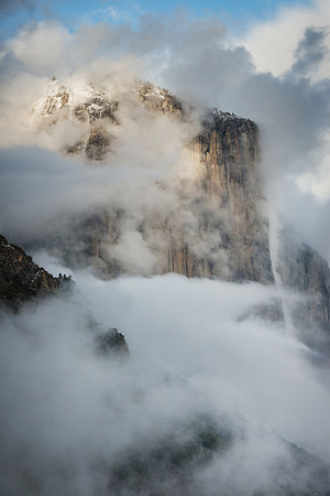 El Capitan after a clearing winter storm, Yosemite