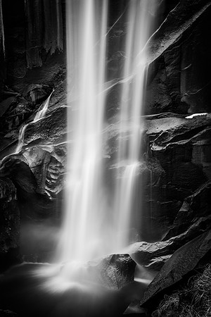 Vernal Falls Black and White Long Exposure #2