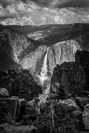 Yosemite Falls High Contrast B+W