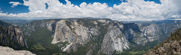 Panoramic view of Yosemite Valley
