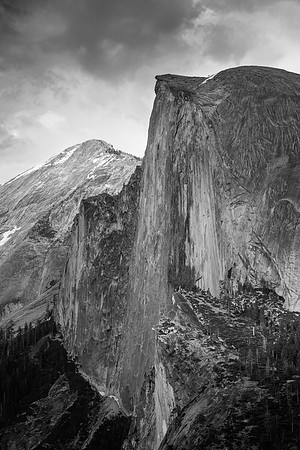 Half Dome Black & White Close-Up