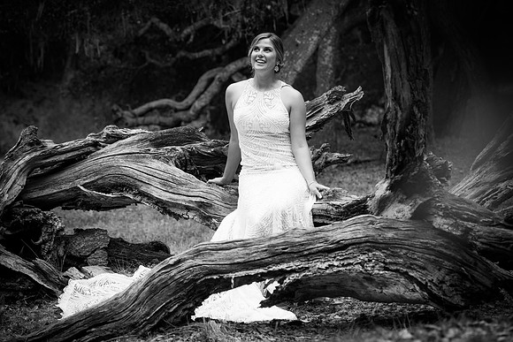 Bride in the forest, Jackson Hole