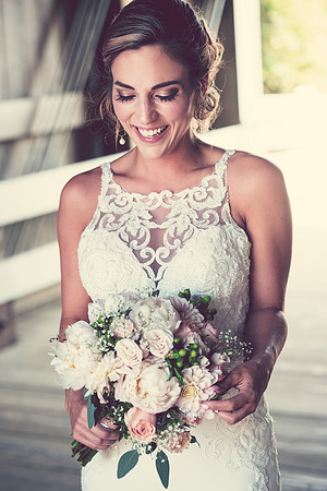 Bride with bouquet Jackson Hole Wedding