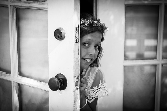 Cute flower girl at Jackson Hole Wedding