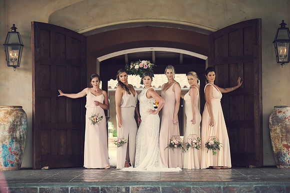 Bridesmaids posing Jackson Hole Wedding