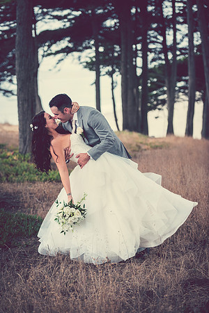 Couple kissing at a wedding in Jackson Hole