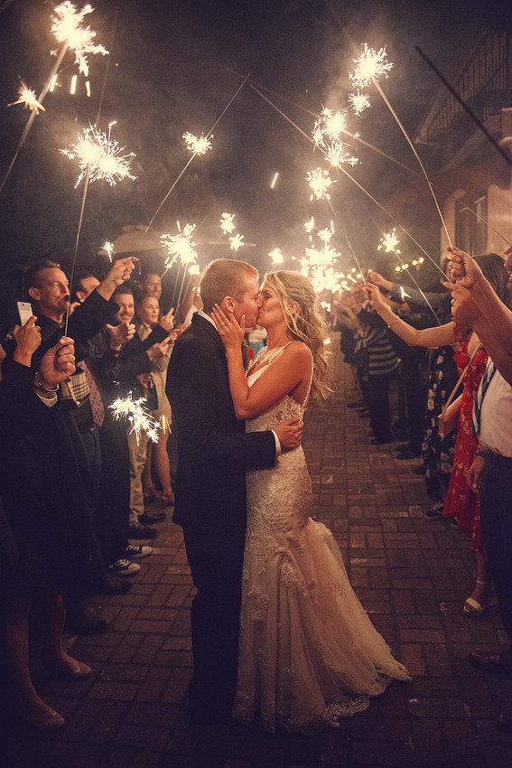 Sparklers wedding in Jackson Hole