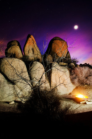 Jumbo Rocks, fire side